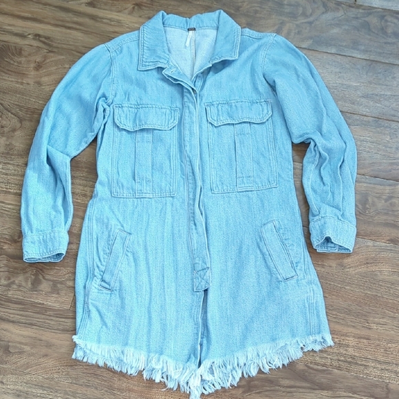 Free People Dresses & Skirts - Free People Denim Mini Dress *Read Description*